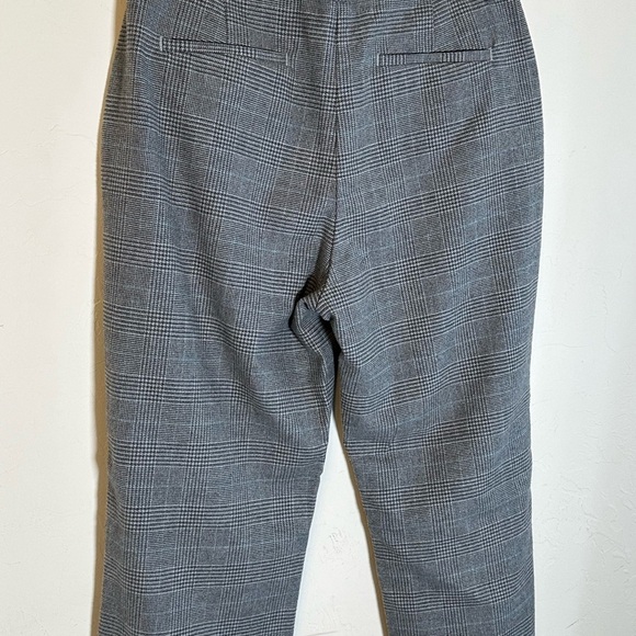 L.L. Bean Classic Fit Gray Plaid 100% Cotton Fully Lined Career Trousers Sz 10 - Picture 7 of 11